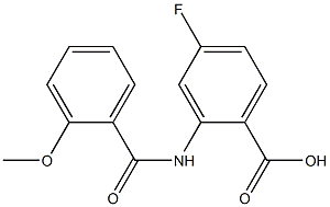 4-fluoro-2-[(2-methoxybenzoyl)amino]benzoic acid 구조식 이미지