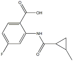 4-fluoro-2-{[(2-methylcyclopropyl)carbonyl]amino}benzoic acid 구조식 이미지