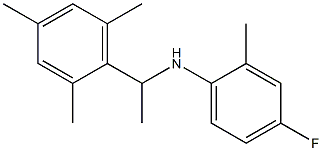4-fluoro-2-methyl-N-[1-(2,4,6-trimethylphenyl)ethyl]aniline 구조식 이미지