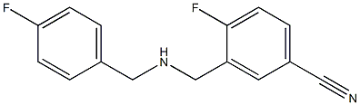 4-fluoro-3-({[(4-fluorophenyl)methyl]amino}methyl)benzonitrile Structure