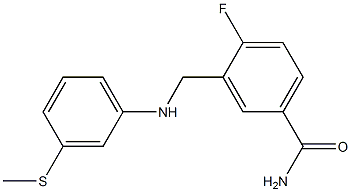 4-fluoro-3-({[3-(methylsulfanyl)phenyl]amino}methyl)benzamide 구조식 이미지