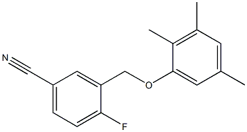 4-fluoro-3-(2,3,5-trimethylphenoxymethyl)benzonitrile 구조식 이미지