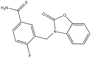 4-fluoro-3-[(2-oxo-2,3-dihydro-1,3-benzoxazol-3-yl)methyl]benzene-1-carbothioamide 구조식 이미지