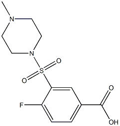 4-fluoro-3-[(4-methylpiperazine-1-)sulfonyl]benzoic acid 구조식 이미지