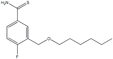 4-fluoro-3-[(hexyloxy)methyl]benzene-1-carbothioamide Structure
