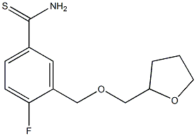 4-fluoro-3-[(tetrahydrofuran-2-ylmethoxy)methyl]benzenecarbothioamide Structure