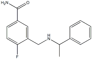 4-fluoro-3-{[(1-phenylethyl)amino]methyl}benzamide 구조식 이미지