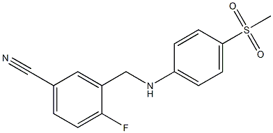 4-fluoro-3-{[(4-methanesulfonylphenyl)amino]methyl}benzonitrile Structure
