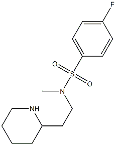 4-fluoro-N-methyl-N-[2-(piperidin-2-yl)ethyl]benzene-1-sulfonamide Structure