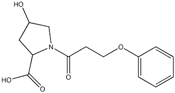 4-hydroxy-1-(3-phenoxypropanoyl)pyrrolidine-2-carboxylic acid 구조식 이미지