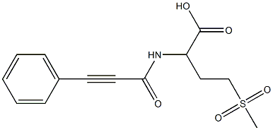 4-methanesulfonyl-2-(3-phenylprop-2-ynamido)butanoic acid Structure