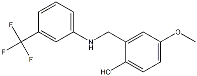 4-methoxy-2-({[3-(trifluoromethyl)phenyl]amino}methyl)phenol Structure