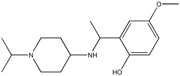 4-methoxy-2-(1-{[1-(propan-2-yl)piperidin-4-yl]amino}ethyl)phenol 구조식 이미지