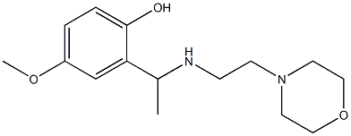 4-methoxy-2-(1-{[2-(morpholin-4-yl)ethyl]amino}ethyl)phenol Structure