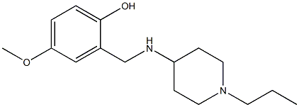 4-methoxy-2-{[(1-propylpiperidin-4-yl)amino]methyl}phenol Structure