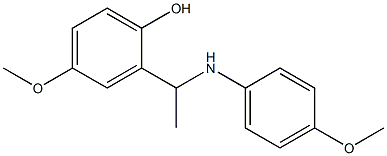 4-methoxy-2-{1-[(4-methoxyphenyl)amino]ethyl}phenol Structure