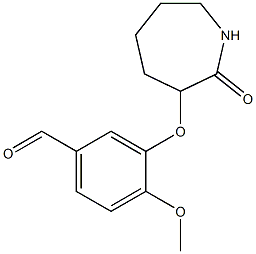 4-methoxy-3-[(2-oxoazepan-3-yl)oxy]benzaldehyde Structure