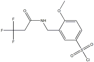 4-methoxy-3-[(3,3,3-trifluoropropanamido)methyl]benzene-1-sulfonyl chloride 구조식 이미지