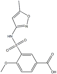 4-methoxy-3-[(5-methyl-1,2-oxazol-3-yl)sulfamoyl]benzoic acid Structure