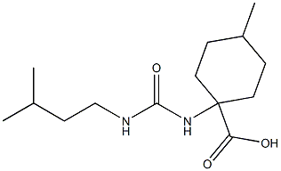 4-methyl-1-({[(3-methylbutyl)amino]carbonyl}amino)cyclohexanecarboxylic acid Structure