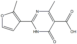 4-methyl-2-(2-methyl-3-furyl)-6-oxo-1,6-dihydropyrimidine-5-carboxylic acid 구조식 이미지