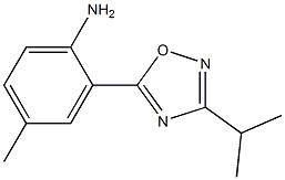 4-methyl-2-[3-(propan-2-yl)-1,2,4-oxadiazol-5-yl]aniline Structure