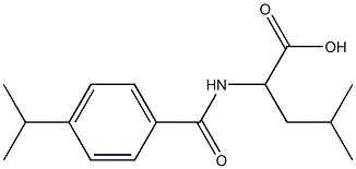 4-methyl-2-{[4-(propan-2-yl)phenyl]formamido}pentanoic acid Structure