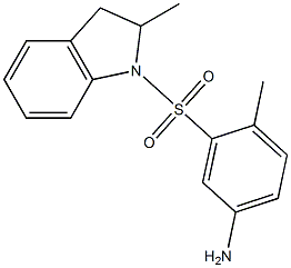 4-methyl-3-[(2-methyl-2,3-dihydro-1H-indole-1-)sulfonyl]aniline Structure