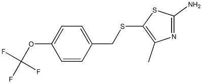 4-methyl-5-({[4-(trifluoromethoxy)phenyl]methyl}sulfanyl)-1,3-thiazol-2-amine Structure