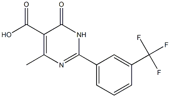 4-methyl-6-oxo-2-[3-(trifluoromethyl)phenyl]-1,6-dihydropyrimidine-5-carboxylic acid 구조식 이미지