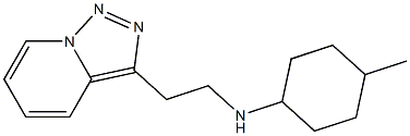 4-methyl-N-(2-{[1,2,4]triazolo[3,4-a]pyridin-3-yl}ethyl)cyclohexan-1-amine 구조식 이미지