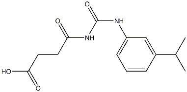 4-oxo-4-({[3-(propan-2-yl)phenyl]carbamoyl}amino)butanoic acid 구조식 이미지