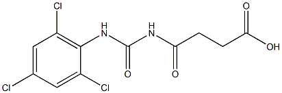 4-oxo-4-{[(2,4,6-trichlorophenyl)carbamoyl]amino}butanoic acid Structure