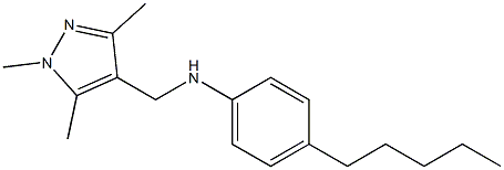 4-pentyl-N-[(1,3,5-trimethyl-1H-pyrazol-4-yl)methyl]aniline Structure