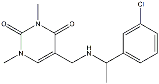 5-({[1-(3-chlorophenyl)ethyl]amino}methyl)-1,3-dimethyl-1,2,3,4-tetrahydropyrimidine-2,4-dione 구조식 이미지