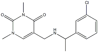 5-({[1-(3-chlorophenyl)ethyl]amino}methyl)-1,3-dimethyl-1,2,3,4-tetrahydropyrimidine-2,4-dione Structure