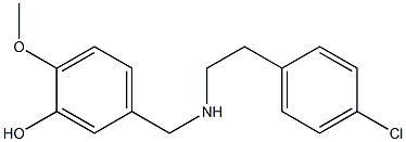 5-({[2-(4-chlorophenyl)ethyl]amino}methyl)-2-methoxyphenol 구조식 이미지