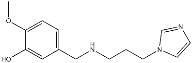 5-({[3-(1H-imidazol-1-yl)propyl]amino}methyl)-2-methoxyphenol 구조식 이미지