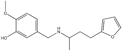 5-({[4-(furan-2-yl)butan-2-yl]amino}methyl)-2-methoxyphenol 구조식 이미지