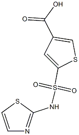 5-(1,3-thiazol-2-ylsulfamoyl)thiophene-3-carboxylic acid Structure