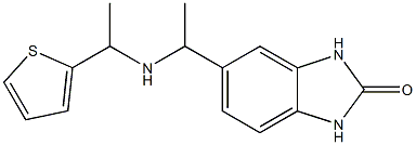 5-(1-{[1-(thiophen-2-yl)ethyl]amino}ethyl)-2,3-dihydro-1H-1,3-benzodiazol-2-one 구조식 이미지