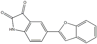 5-(1-benzofuran-2-yl)-1H-indole-2,3-dione 구조식 이미지