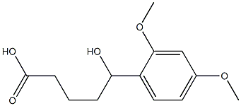 5-(2,4-dimethoxyphenyl)-5-hydroxypentanoic acid Structure