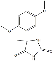 5-(2,5-dimethoxyphenyl)-5-methylimidazolidine-2,4-dione Structure