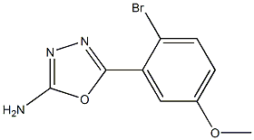 5-(2-bromo-5-methoxyphenyl)-1,3,4-oxadiazol-2-amine Structure