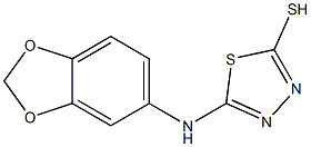 5-(2H-1,3-benzodioxol-5-ylamino)-1,3,4-thiadiazole-2-thiol Structure