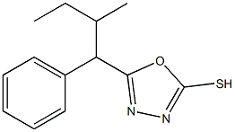 5-(2-methyl-1-phenylbutyl)-1,3,4-oxadiazole-2-thiol Structure