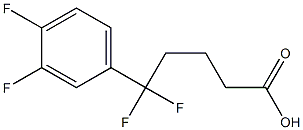 5-(3,4-difluorophenyl)-5,5-difluoropentanoic acid 구조식 이미지