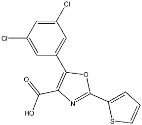 5-(3,5-dichlorophenyl)-2-(thiophen-2-yl)-1,3-oxazole-4-carboxylic acid 구조식 이미지