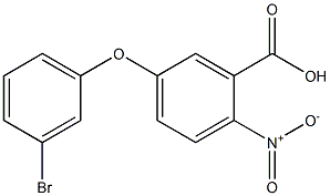 5-(3-bromophenoxy)-2-nitrobenzoic acid 구조식 이미지